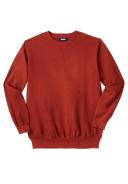 Men's Big & Tall Fleece Crewneck Sweatshirt by KingSize in Mountain Red (Size 7XL)