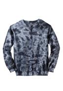 Men's Big & Tall Fleece Crewneck Sweatshirt by KingSize in Steel Marble (Size 6XL)