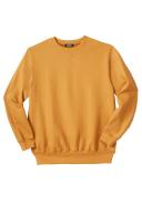 Men's Big & Tall Fleece Crewneck Sweatshirt by KingSize in Wood (Size 3XL)