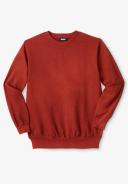 Men's Big & Tall Fleece Crewneck Sweatshirt by KingSize in Wood (Size 3XL)