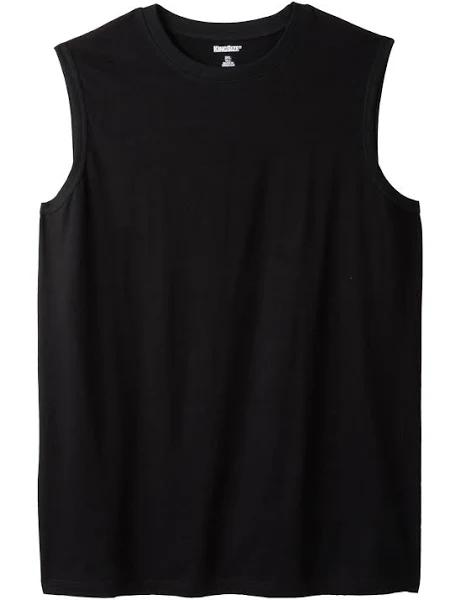 Men's Big & Tall Longer-Length No Pocket Lightweight Muscle by Kingsize in Black (Size L)