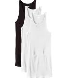 Men's Big & Tall Ribbed Cotton Tank Undershirt, 3-Pack by KingSize in Black (Size 8XL)