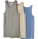 Men's Big & Tall Ribbed Cotton Tank Undershirt, 3-Pack by KingSize in Black (Size 8XL)