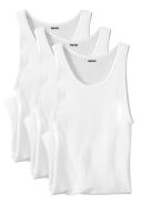 Men's Big & Tall Ribbed Cotton Tank Undershirt, 3-Pack by KingSize in White (Size 5XL)