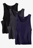 Men's Big & Tall Ribbed Cotton Tank Undershirt, 3-Pack by KingSize in White (Size 5XL)