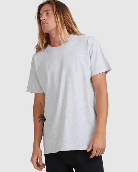 Men's Billabong Premium Wave Wash Tee (Colour: LT Grey Heat, Size: XL)