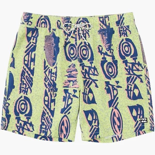 Men's Billabong Sundays Layback Boardshorts 17" Boardshort (Colour / Option: Neon, Size: XL)
