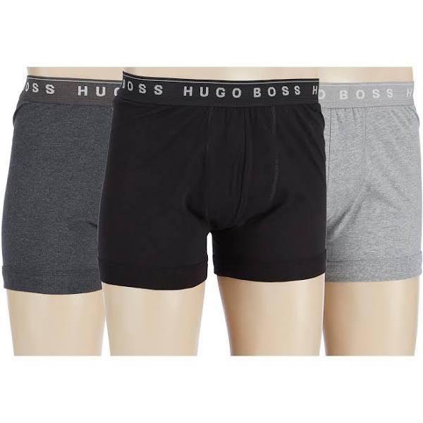 Men's Boss 3-Pack Cotton Boxer Briefs, Size Small - Grey