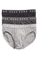 Men's Boss 3-Pack Cotton Briefs, Size Medium - Grey