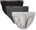 Men's Boss 3-Pack Cotton Briefs, Size Medium - Grey