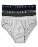 Men's Boss 3-Pack Cotton Briefs, Size Medium - Grey