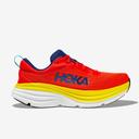 Men's Hoka Bondi 8 Running Shoes, 8, Red Alert/Flame