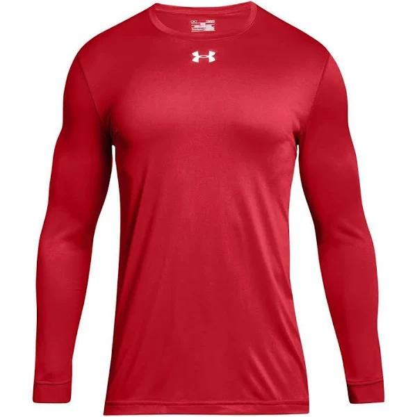 Men's Locker 2.0 Long Sleeve Shirt | Red/Silver | Xs | Under Armour