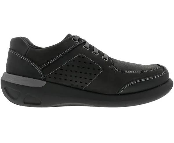 Men's Miles Casual Shoes by Drew in Black Nubuck Leather (Size 8 1/2 M)