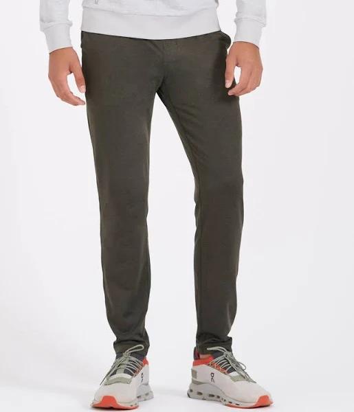 Men's Ponto Performance Pant by Vuori | XS | Green | Oregano Heather | Modern Fit | Cozy