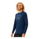 Men's Rip Curl Corp Icon Long Sleeve UV Rashguard Rashvest (Colour: Black, Size: M)