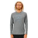 Men's Rip Curl Corp Icon Long Sleeve UV Rashguard Rashvest (Colour: Black, Size: M)