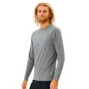 Men's Rip Curl Corp Icon Long Sleeve UV Rashguard Rashvest (Colour: Black, Size: M)