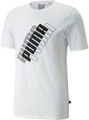 Men's Short Sleeve T-Shirt Puma Power Logo M White L