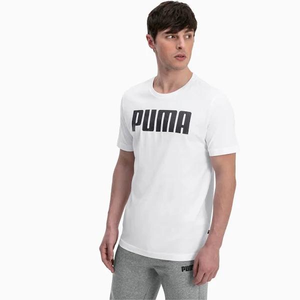Men's Short Sleeve T-Shirt Puma Power Logo M White L