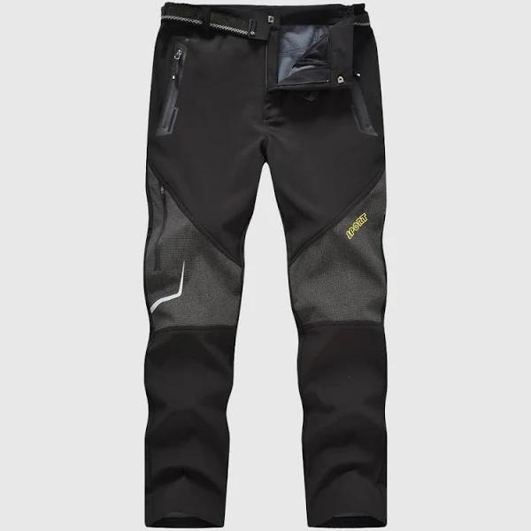 Men's Ski Waterproof Insulated Pants, Black / 36