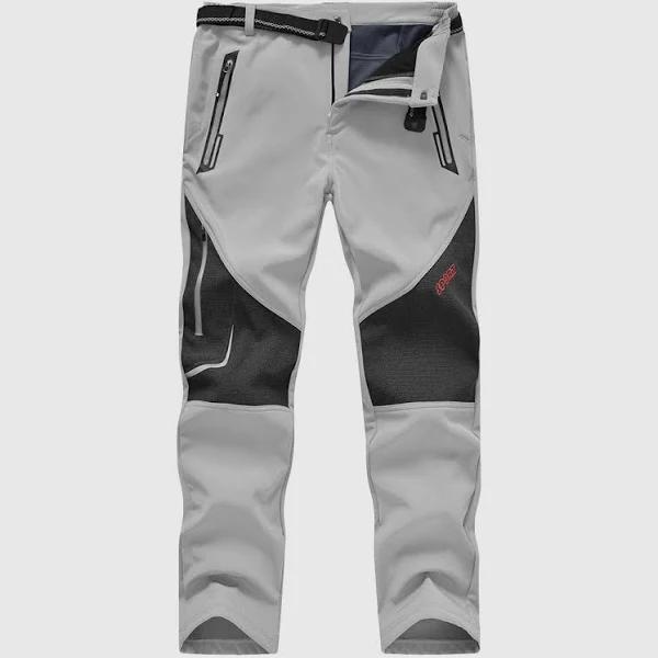 Men's Ski Waterproof Insulated Pants, Light Gray / 30