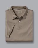 Men's Smart Jersey Cotton Polo - Taupe Grey by Charles Tyrwhitt