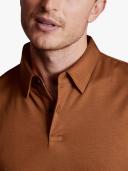 Men's Smart Jersey Cotton Polo - Toffee by Charles Tyrwhitt