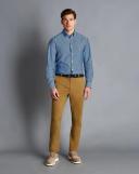 Men's Ultimate Non-Iron Cotton Chino Pants - Gold by Charles Tyrwhitt