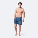 Tom & Teddy Sardines Print 6 Swim Trunks Ink Blue & Green