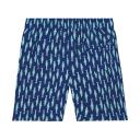 Tom & Teddy Sardines Print 6 Swim Trunks Ink Blue & Green