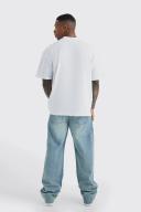 Mens Antique Blue Baggy Rigid Jean