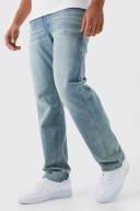 Mens Antique Blue Relaxed Rigid Jean