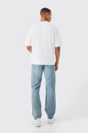 Mens Antique Blue Relaxed Rigid Jean