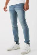 Mens Antique Blue Skinny Stretch Jean
