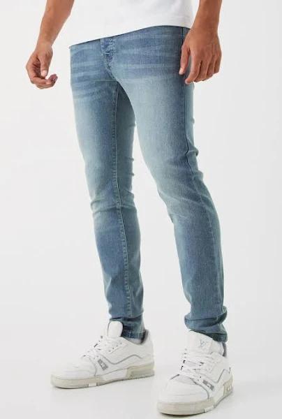 Mens Antique Blue Skinny Stretch Jean