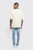Mens Antique Blue Skinny Stretch Jeans