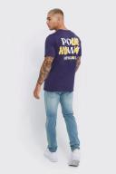 Mens Antique Blue Skinny Stretch Jeans