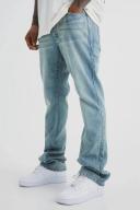 Mens Antique Blue Slim Rigid Flare Jean