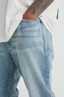 Mens Antique Blue Slim Rigid Flare Jean