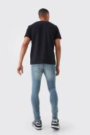 Mens Antique Blue Super Skinny Stretch Jean