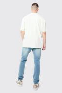 Mens Antique Blue Tall Skinny Stretch Jeans
