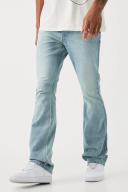 Mens Antique Blue Tall Slim Rigid Flare Jean