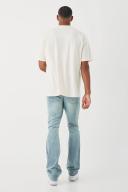 Mens Antique Blue Tall Slim Rigid Flare Jean