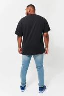 Mens Antique Wash Plus Skinny Stretch Knee Rip Jeans