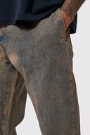 Mens Antique Wash Relaxed Rigid Jeans