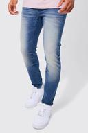 Mens Antique Wash Skinny Stretch Extreme Washed Jeans