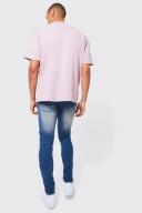 Mens Antique Wash Skinny Stretch Extreme Washed Jeans