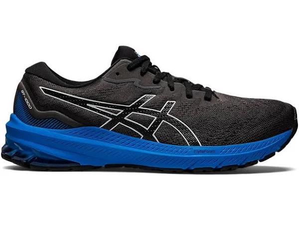 Mens ASICS GT-1000 11 Black/Electric Blue Athletic Running Shoes