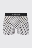 Mens Black 3 Pack Patterned Print Boxers